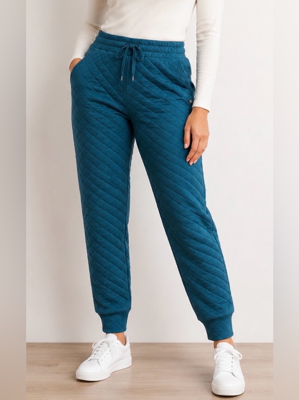 Women’s Teal Quilted Women’s Jogger Pants in 2X